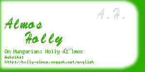 almos holly business card